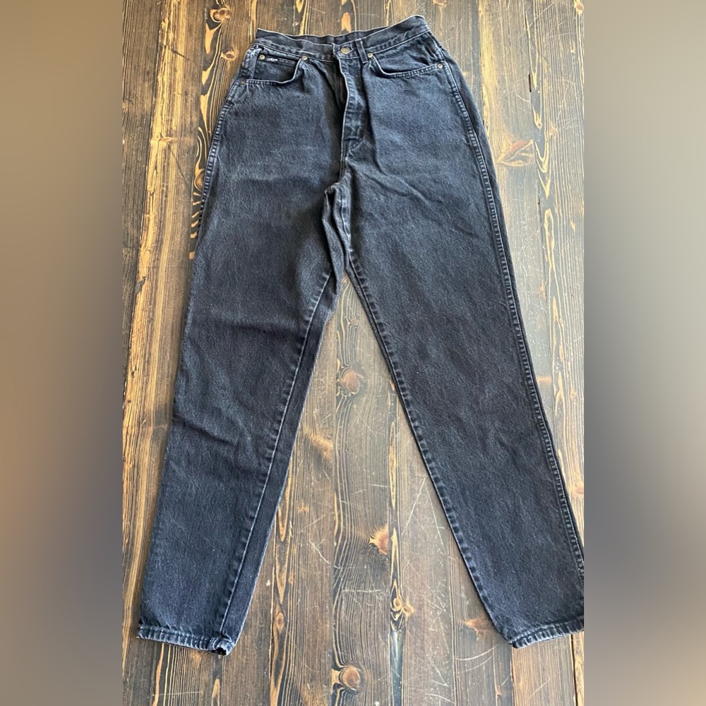 Chic Vintage Charcoal Denim Pants 90’s